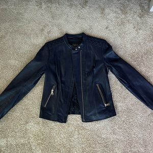 MARC Navy leather jacket
